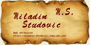 Miladin Studović vizit kartica